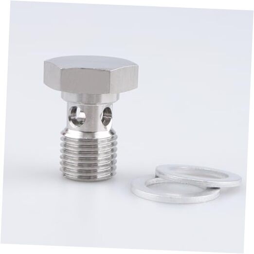 M14 x 1.5 Banjo Bolt, 22mm UHL, Stainless Steel, 4 Holes
