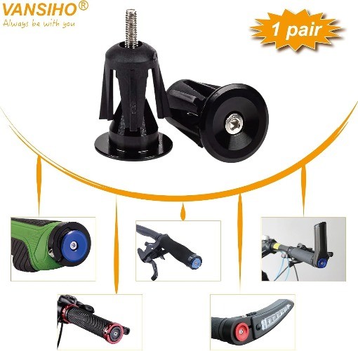 Bike Handlebar Ends Caps with ScrewColor: Black Color: Black