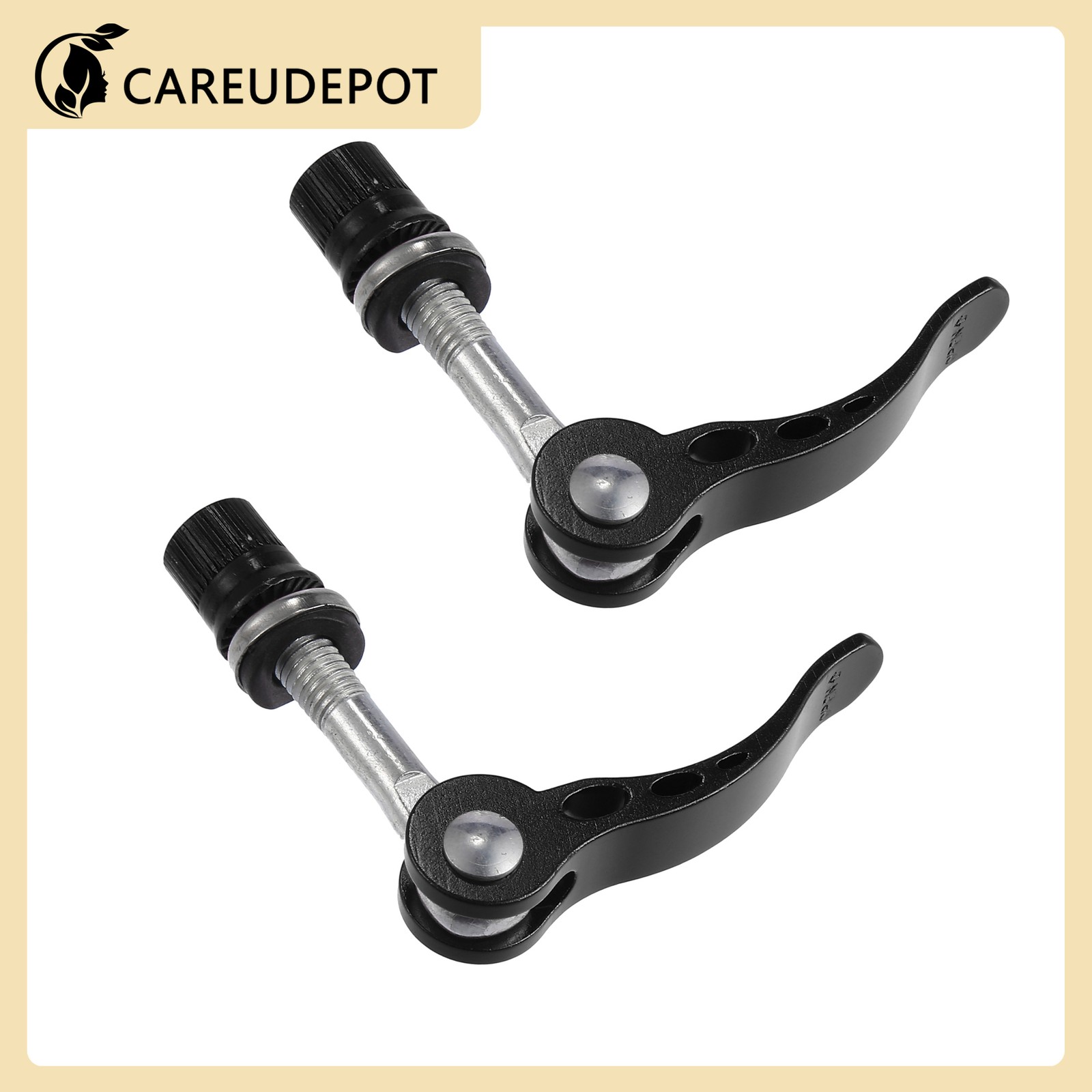 2 Pcs 8mm Aluminium Alloy Bike Seat Post Quick Release Pin Skewer Bolt Black