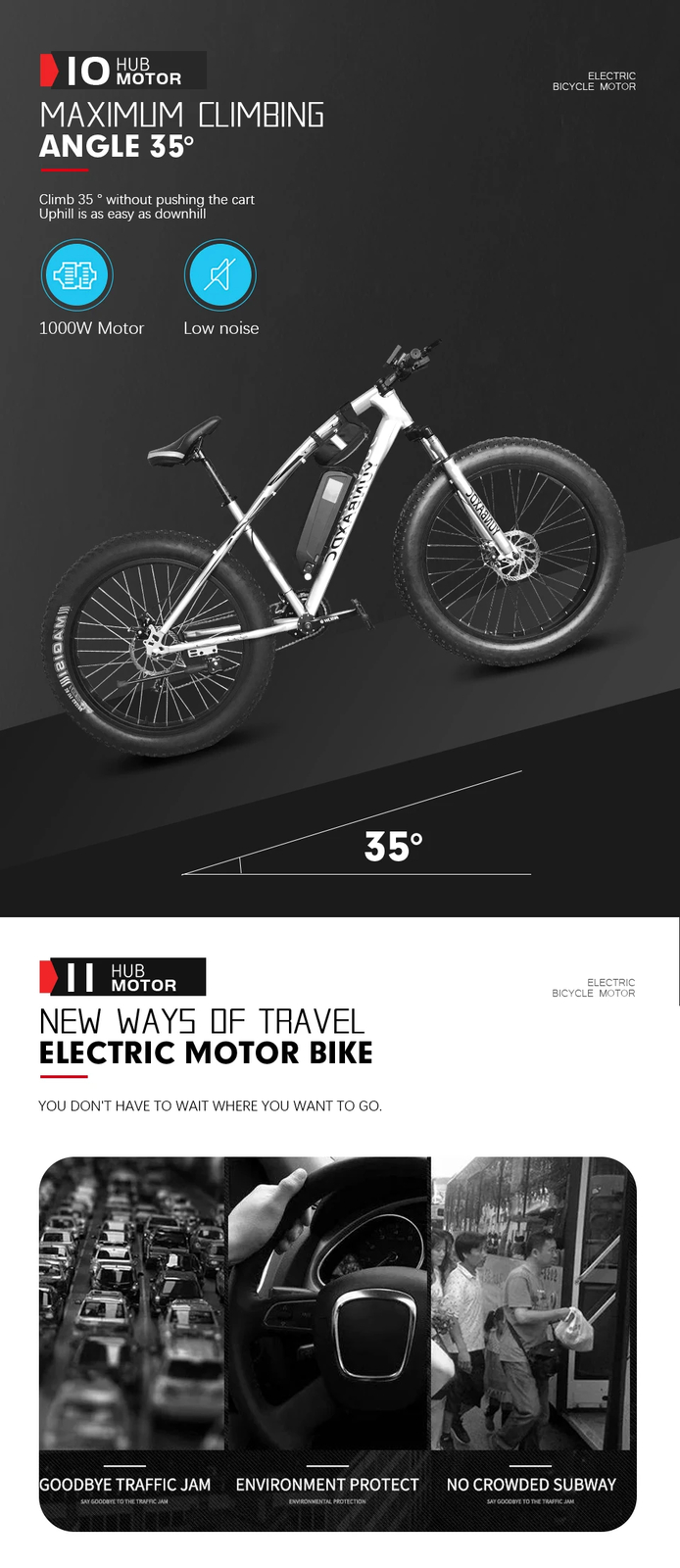 48V 1000W Snow E-bike Fat Tire 20 24 26×4.0inch Brushless Rear Hub Motor Wheel