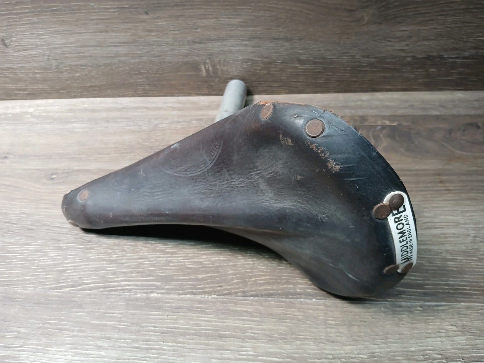 Middlemore Coventry Leather Bicycle Seat W/ Post Made In England Fast Shipping!