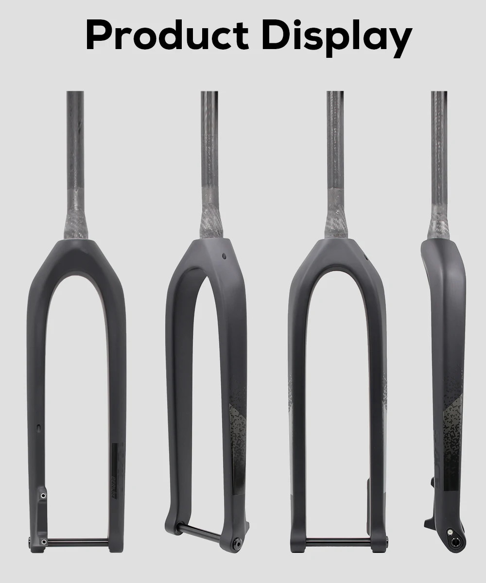 26 27.5 29ER Full Carbon Fiber MTB Rigid Fork 15*110mm Boost Disc Brake