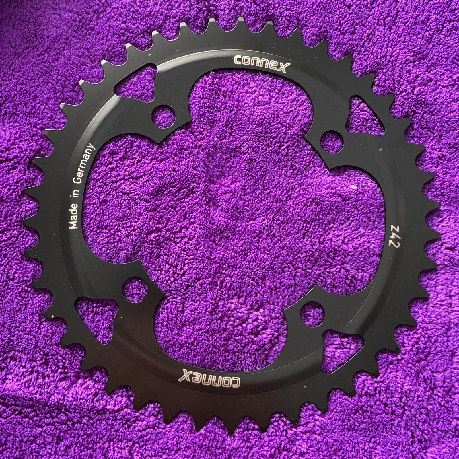 eBike 44t x 4 Bolt x 104mm Black Steel Chainring Bosch Shimano Brose BaFang UVM