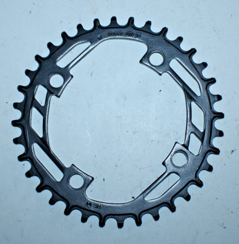 Narrow Wide MTB Bike Chain Ring 4-Bolt 36 Tooth 36T 104BCD 10 Speed Steel Black!
