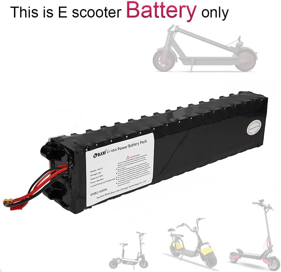 Electric Scooter Battery 36V 7.8Ah Li-ion Battery 280.8Wh Motor Max Power 250W