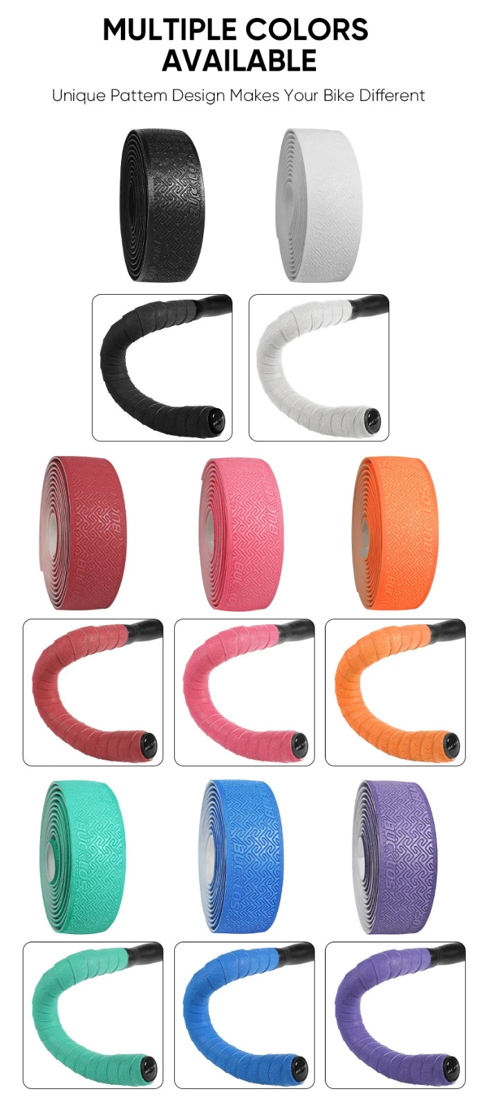 BV Bike Handlebar Tape Road Bicycle Cycling Bar Wraps Soft EVA Foam Non-Slip