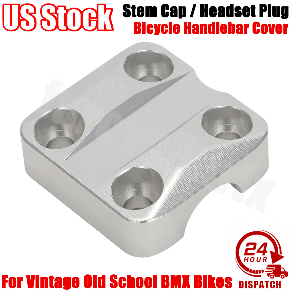 29X29MM For Vintage Old School BMX Bikes Stem Cap Bicycle Handlebar Cover Silver