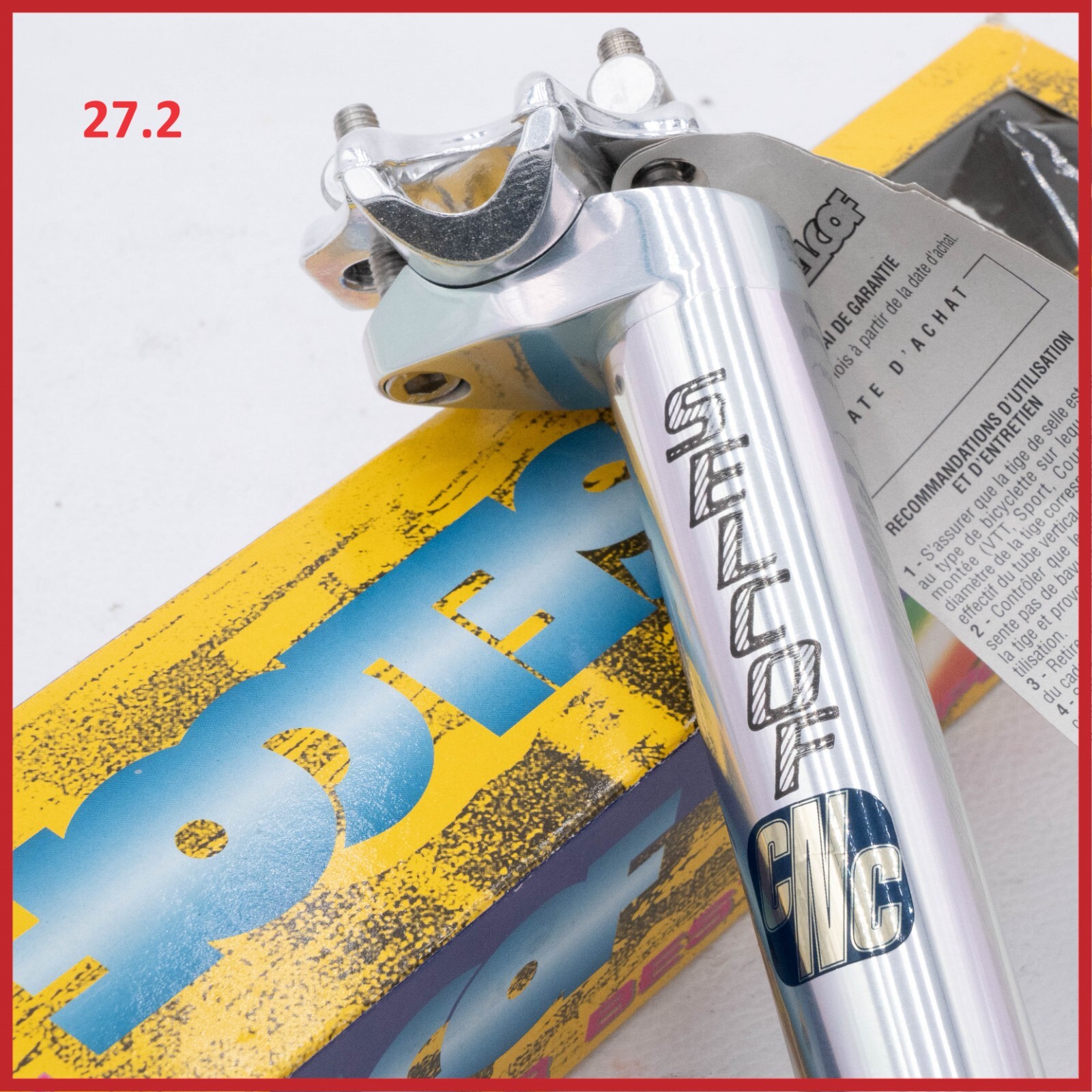 NOS SELCOF CNC SEATPOST 27.2 mm 2 BOLTS 245 mm VINTAGE OLD ROAD RACING