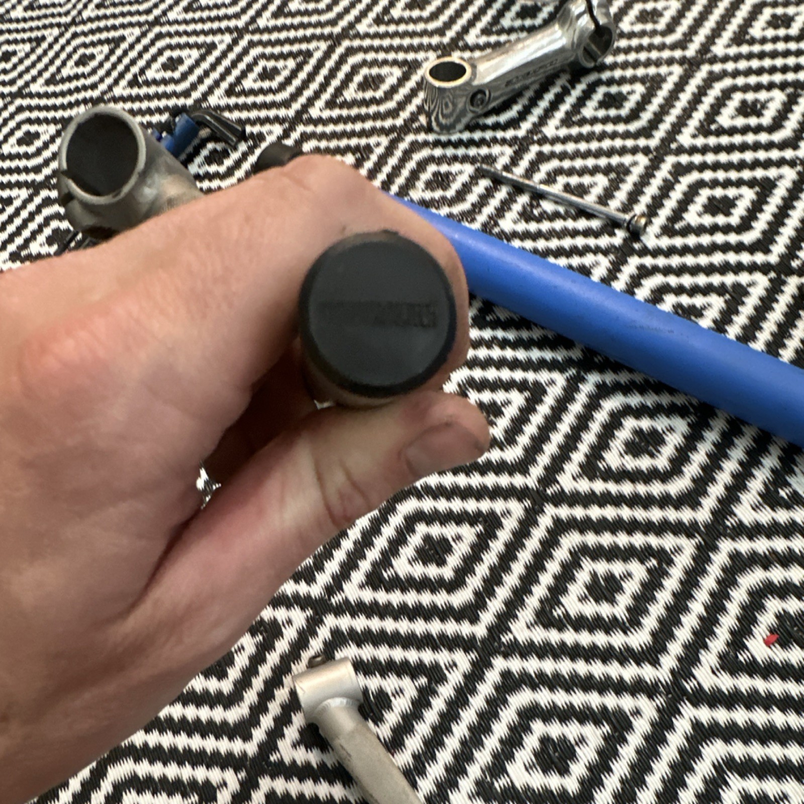 Control Tech Stix Aluminum Bar Ends Silver/Black