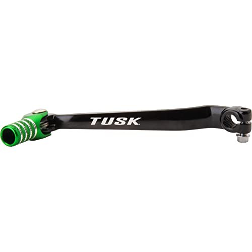 Folding Shift Lever Black/Green Tip Compatible with Kawasaki KLX300 2021