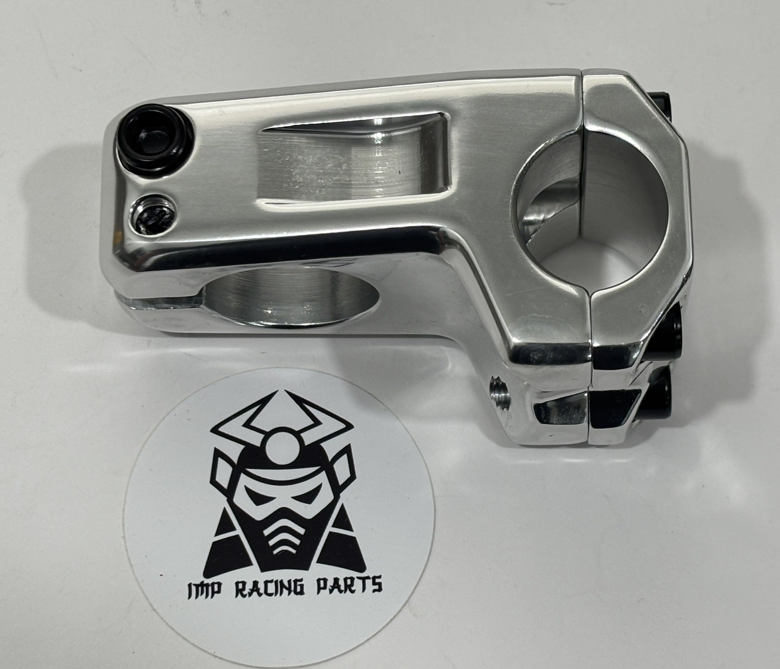 BMX BICYCLE STEM (28.6/22.2MM) 50MM LONG ALLOY SILVER