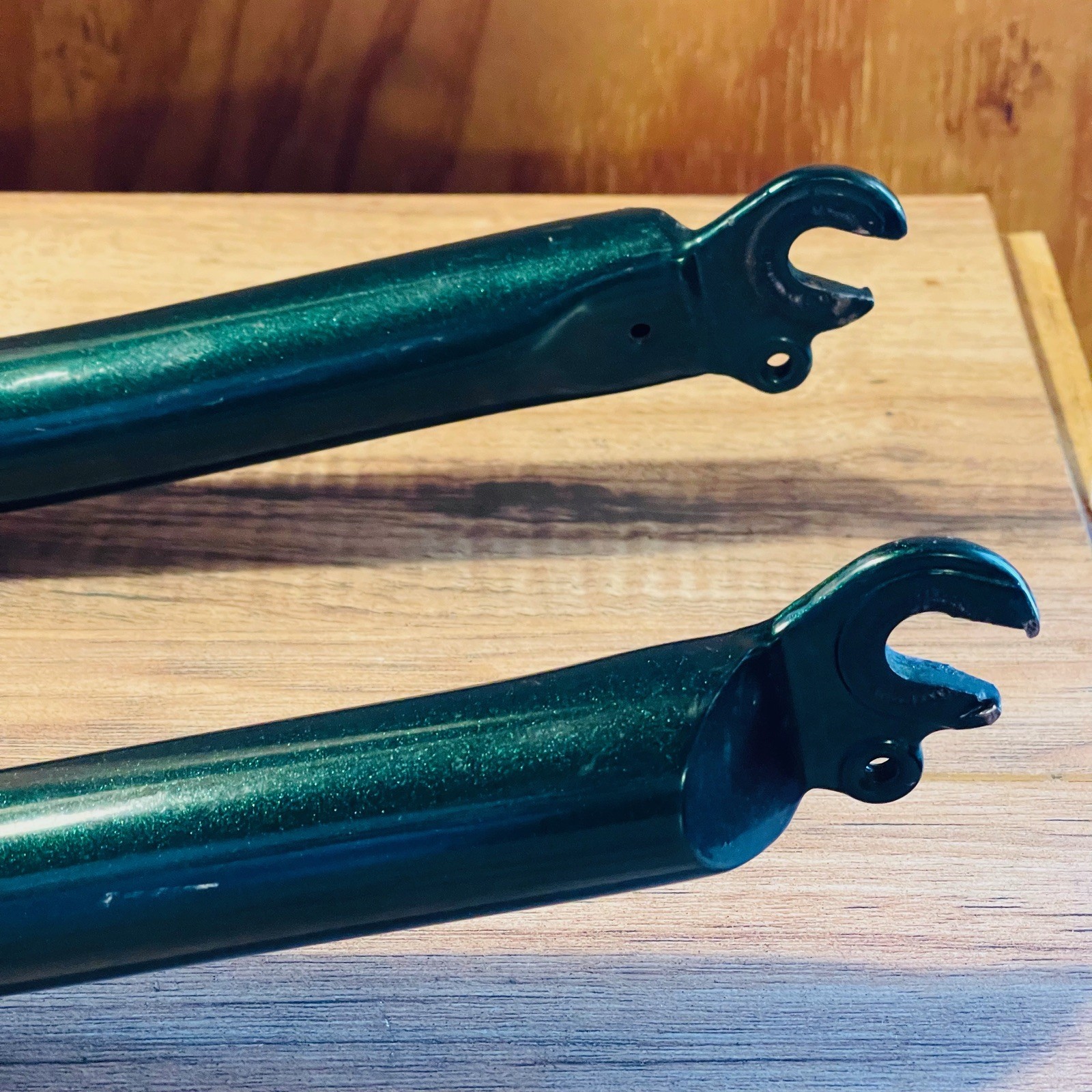  1-inch 1” Threaded Rigid MTB Fork 26 182 Steerer 395 AtoC Green Chromoly