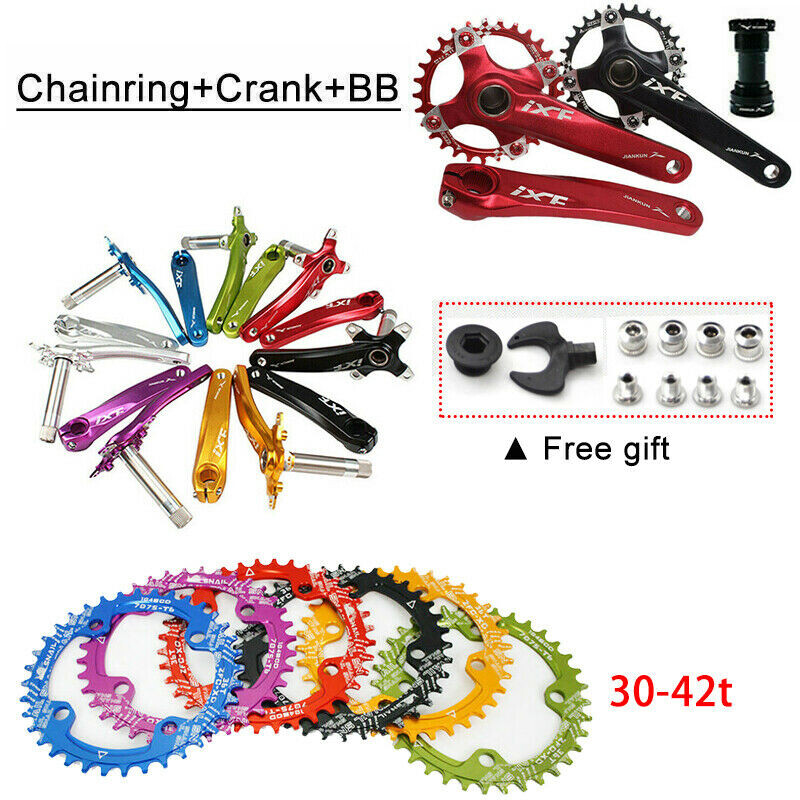 30-42T 104bcd MTB Bike Crankset 170mm Crank Arm Bottom Bracket Chainrings
