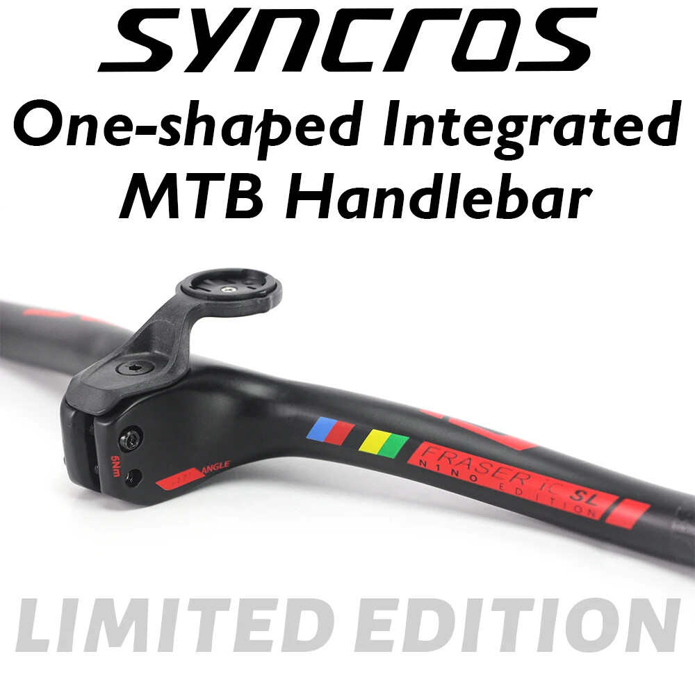90*740mm Carbon Fiber Mountain Bike Integrated Handlebar -8/-17/ -25 Degree