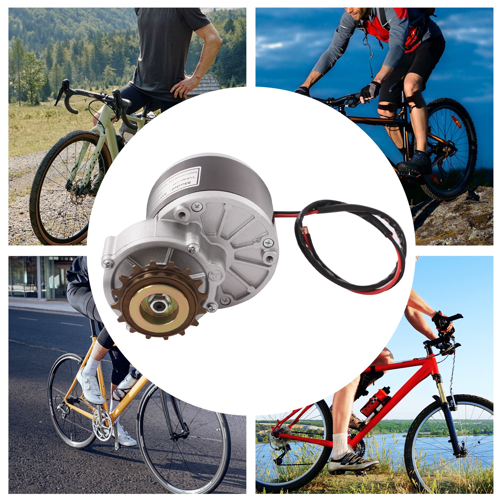 250W 24V Electric E-Bike Conversion Kit Brush Motor w/freewheel Motor Controller