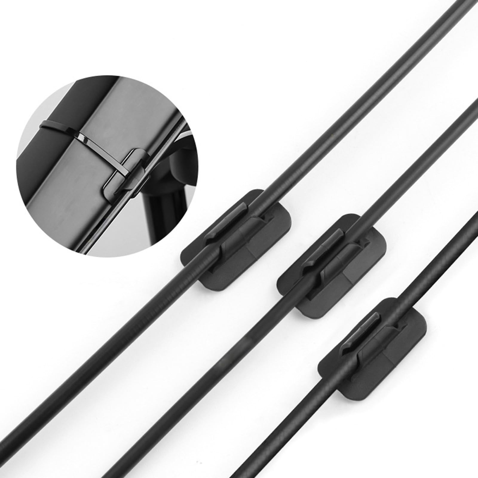 5pcs Bicycles Brake Cable Line Fixed Base with Tie Bike Cable Base Guide Road…