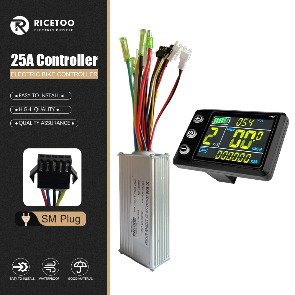15A-35A E-bike Sinewave Controller 250W-1500W Brushless Motor S866 LCD Display