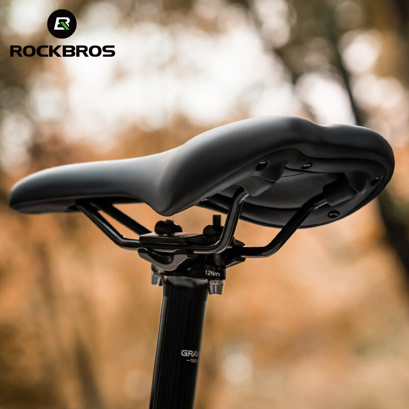 Bike Saddle MTB Mountain Road Bicycle Seat Gel Filled Soft AirCushion Pad Sporty