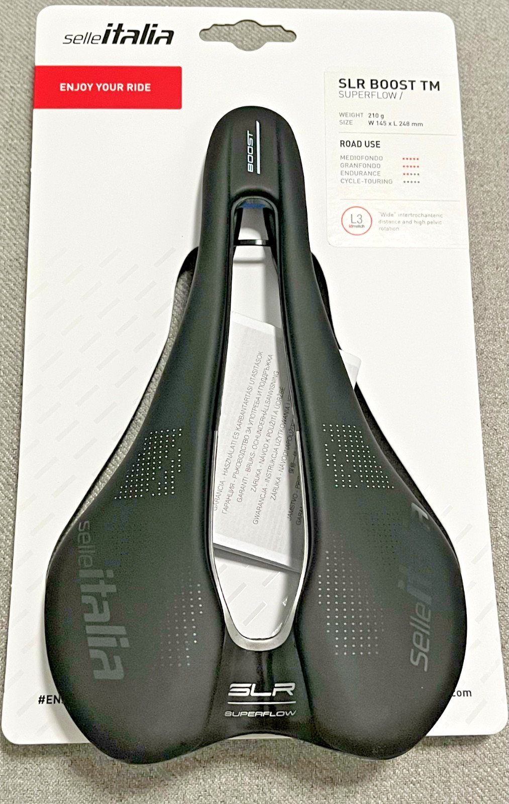 Selle Italia SLR Boost TM Superflow Road Bike Saddle–Manganese-Rail-Lightweight