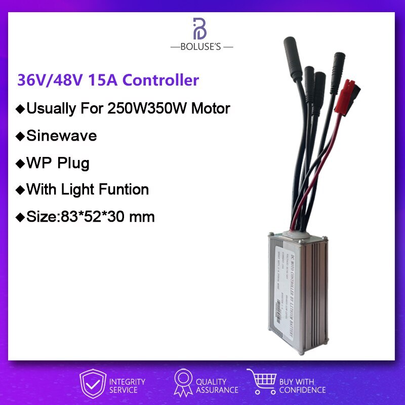 Sinewave Controller 15-60A E-bicycle Controller 250-3000W Brushless Hub Motor