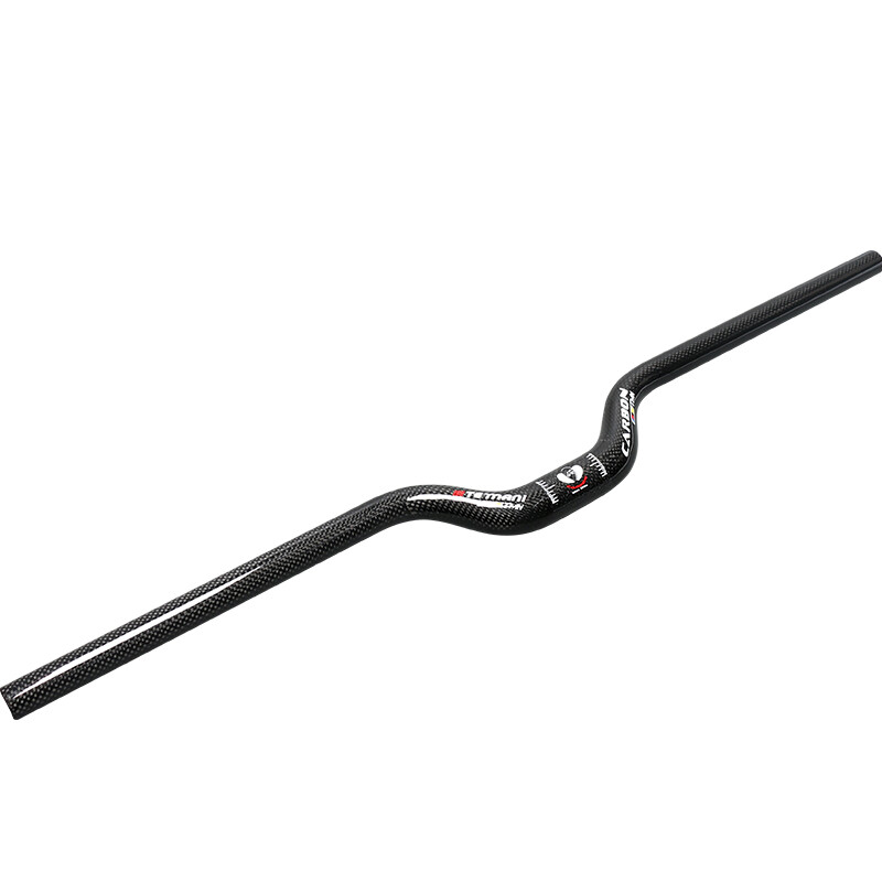 25.4/31.8mm Full Carbon Handlebar MTB Folding Bike Riser Bar 600-740mm Rise 55mm