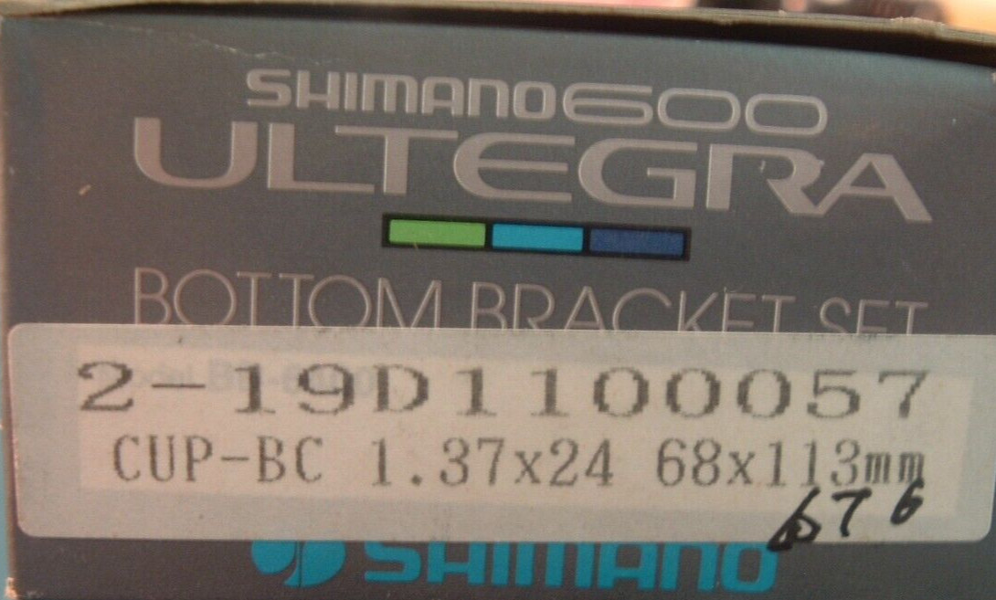 Shimano 600 Ultegra 68x 113MM BB-6400 Road Bottom Bracket-NEW/NOS English- NIB++