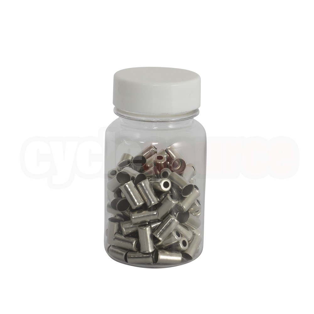 ENIX Bike Bicycle Brake Cable Housing Ferrule 5mm Chrome 100PC/PACK