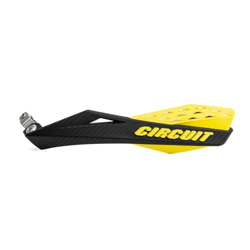– Fenix Motorcycle Handguards – Durable Carbon-Textured Único yellow