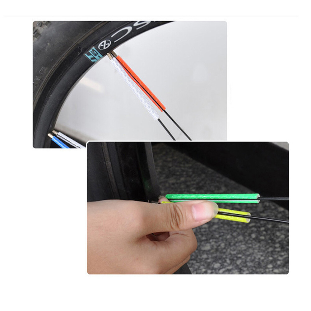 12 PACK SPOKE REFLECTORS 2.75″ SAFETY STRIPS FOR Cycling Bikes Bicycle Wheel Rim