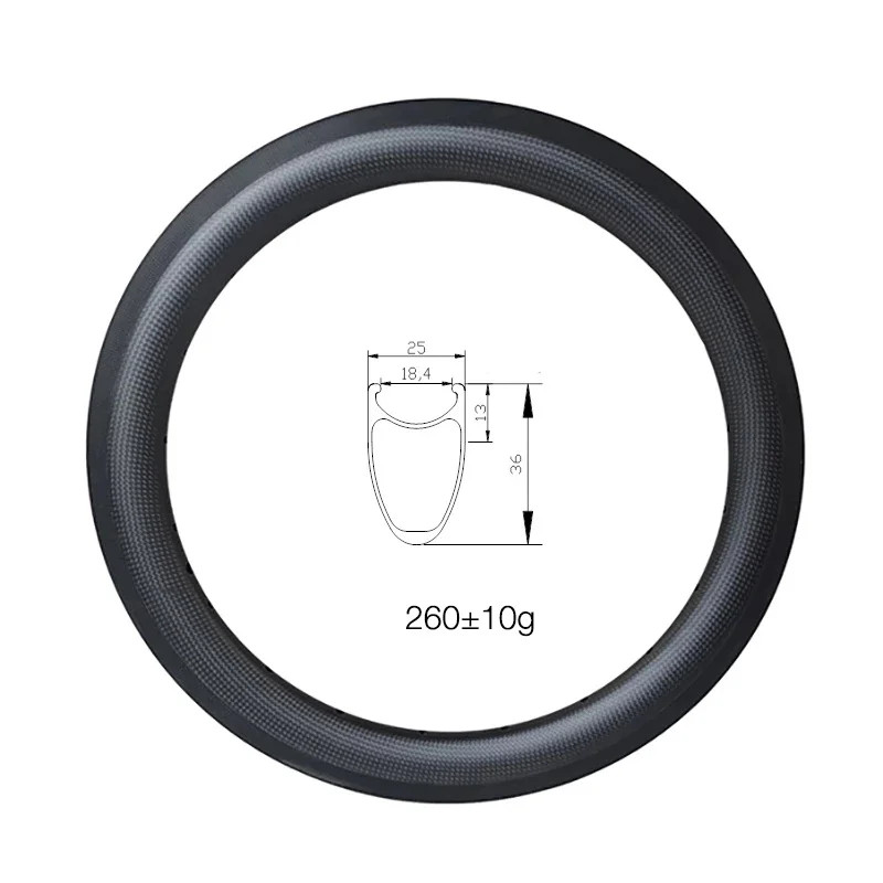 18 In Bicycle Rim 355 BMX 36mm Depth 25mm Width Clincher Carbon Folding Bike Rim