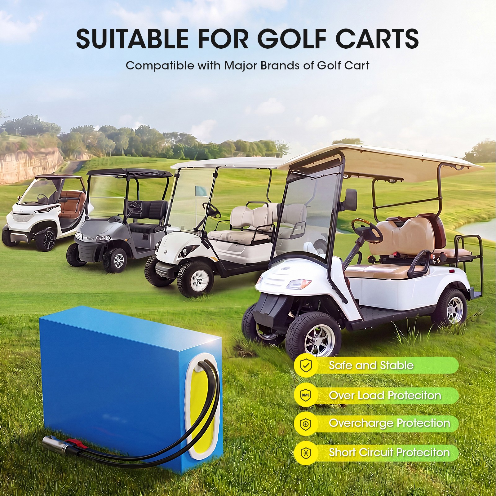 E-bike Battery 72V 40Ah Battery with 100A BMS Lithium Battery for 0-5000W Motor