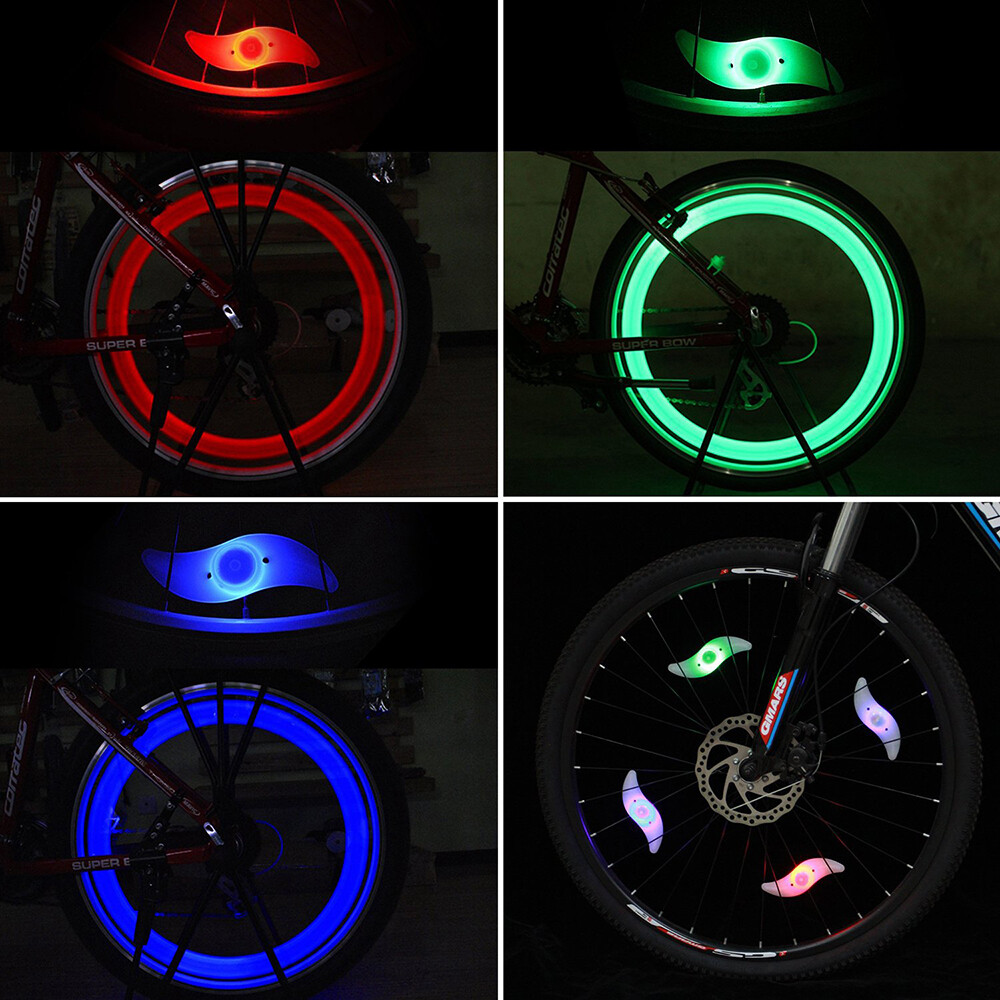 PACKS LED SPOKE REFLECTORS Glow Light-up Bicycle Mountain/Race Bike Wheel safety
