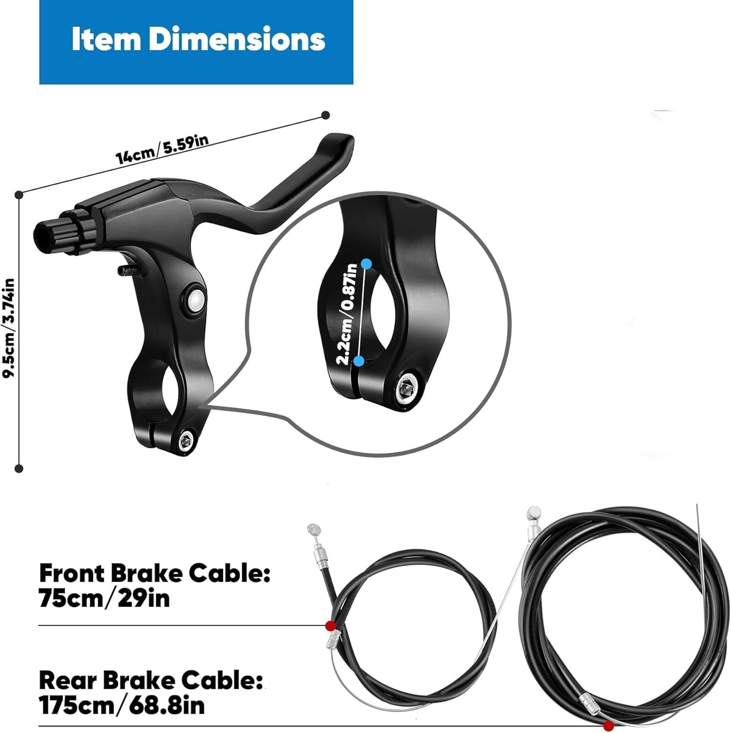 2 Pairs , Universal Complete V Set, Mountain Bike Replacement for Most Bicycl…
