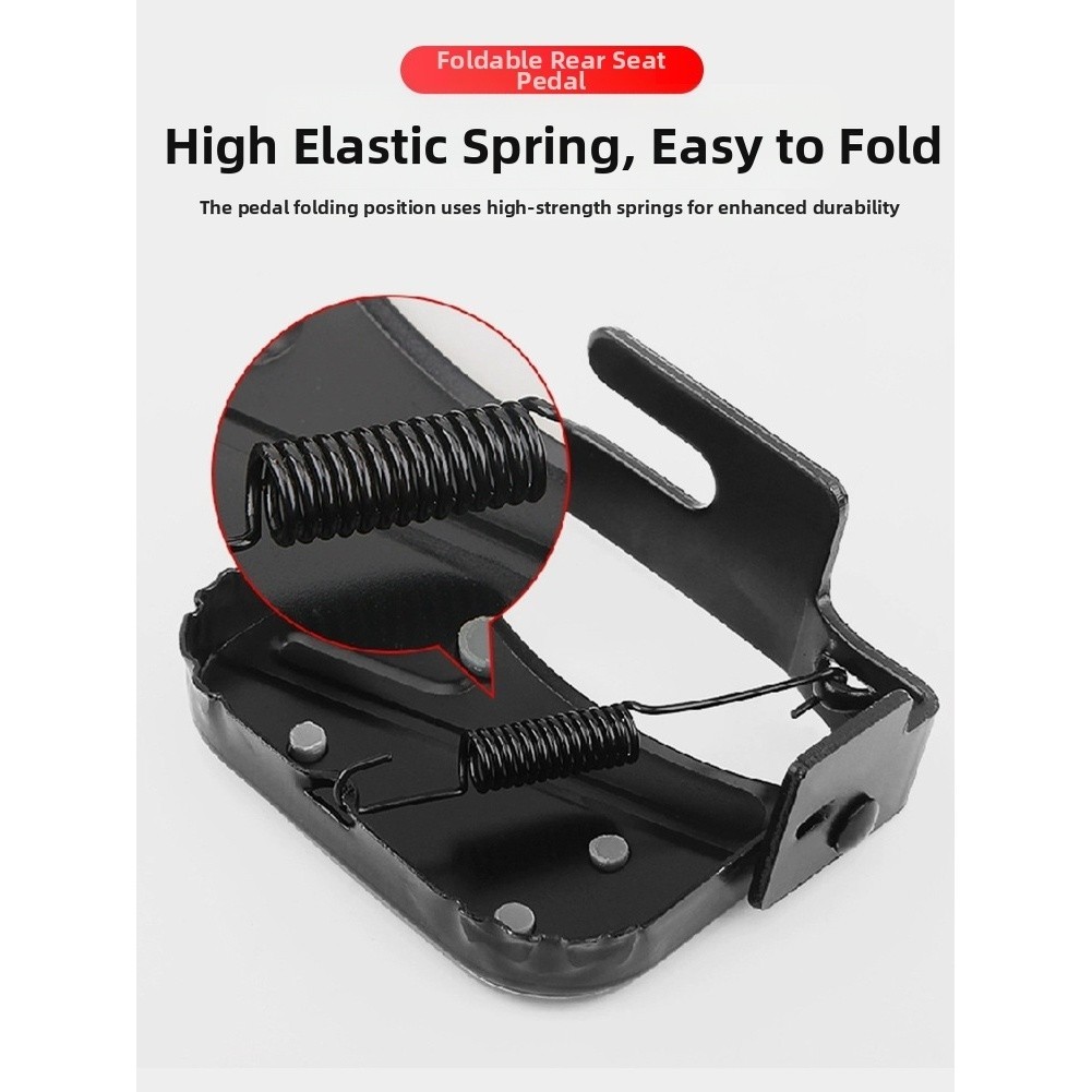 Black Foldable For Bicycle Pedal 10x8cm Anti-Slip Quick Install for MTB
