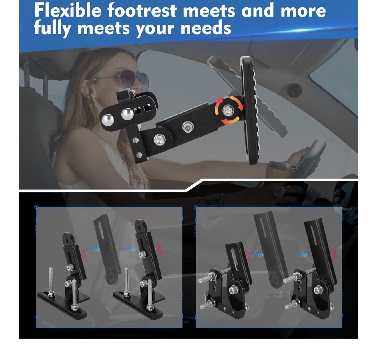 Pedal Extenders for Short Drivers-Brake pedals suitable most models(1.2in-2.3in)
