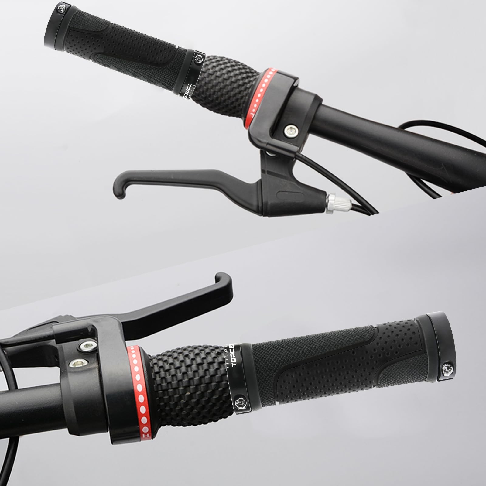 Bike Handlebar Grips,Short Mini Bicycle Handlebar Grips TwoColor Rubber Bike …