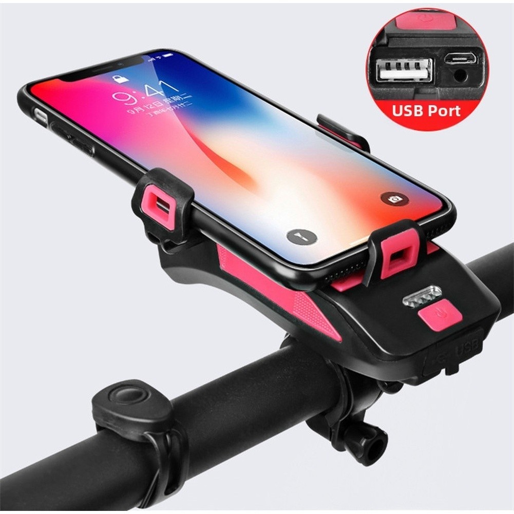 Bicycle Light 130dB Sound Alerts Compatible With 4-6.3 Inch Phones For Cycling