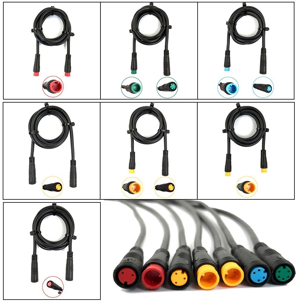 2 3 4 5 6 Pin Julet Basic Connector Waterproof Extension Cable For Ebike Display