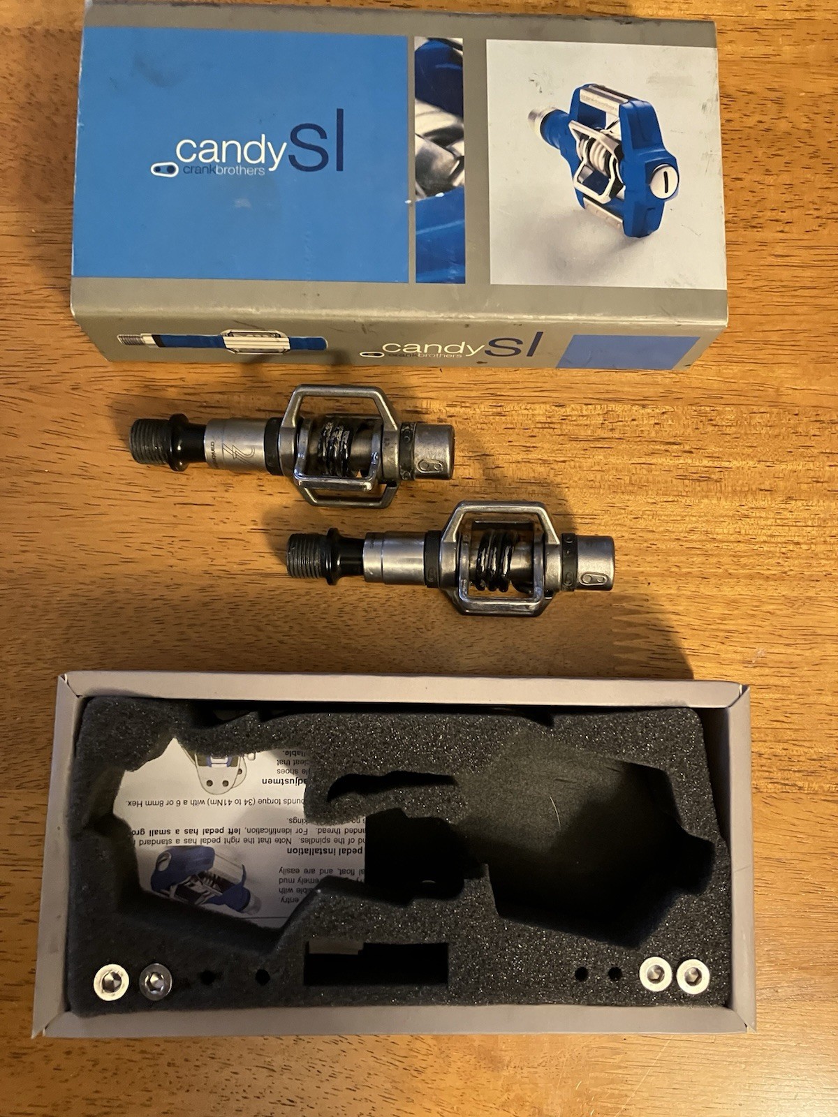 Crankbrothers Candy SL Clipless MTB Pedals Silver Sealed Bearings