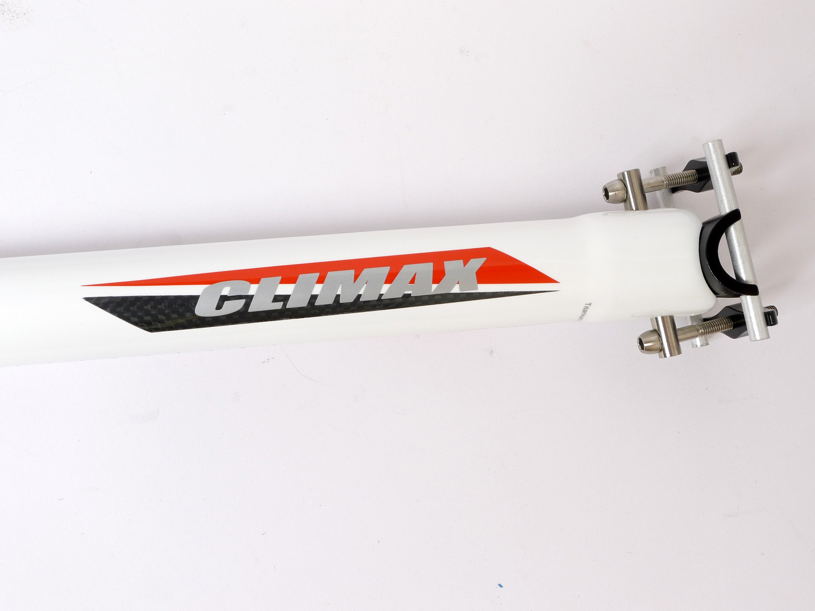 148g,34.9x350mm Climax SP02C 3K gloss carbon Seatpost Ti Hardware Road MTB White