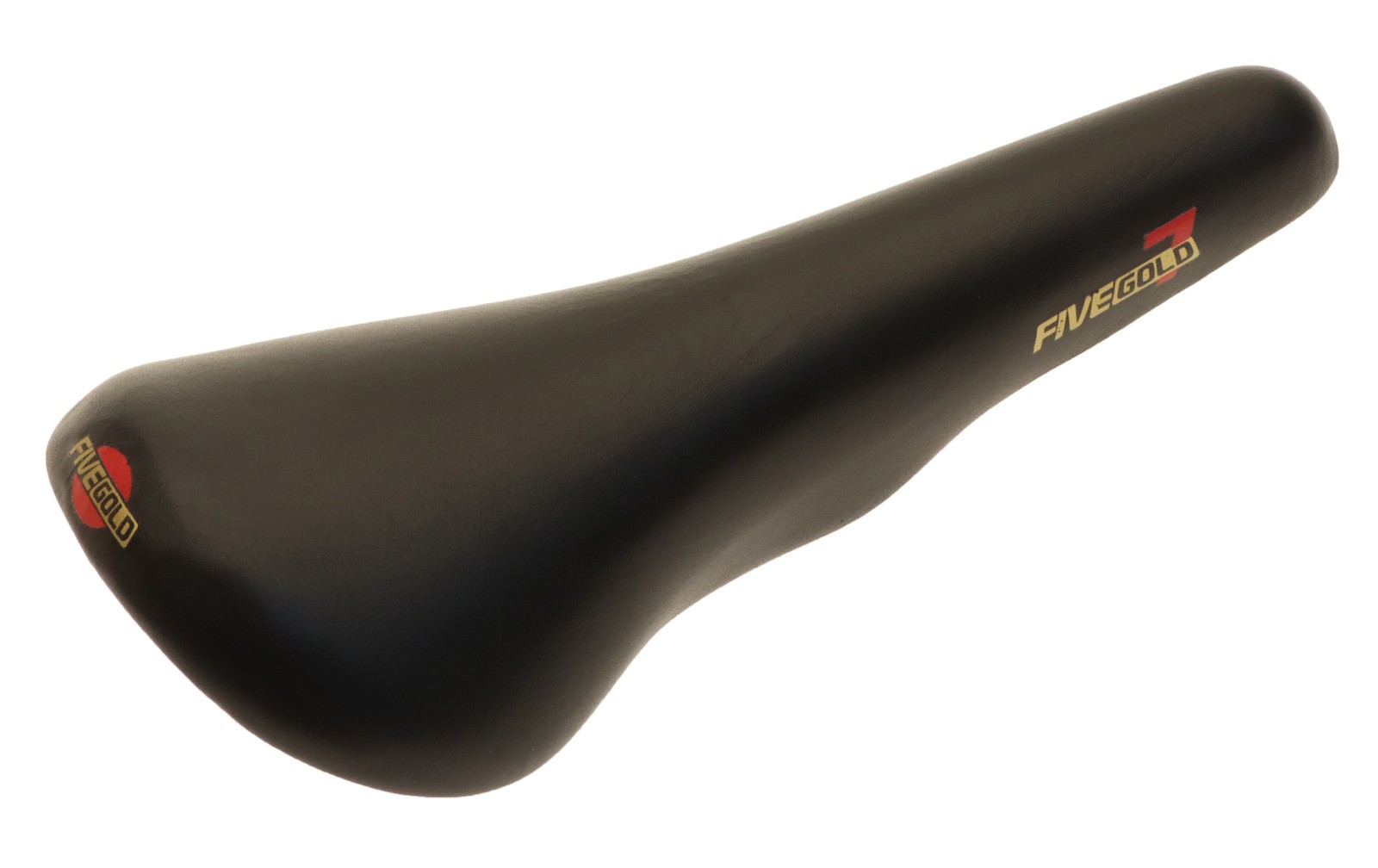 Kashimax Five Gold 7P Saddle NJS 30mm Rails Black Smooth Leather NEW NOS