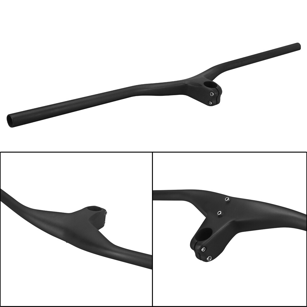 Carbon MTB Handlebar Integrated Stem Mountain Bike Riser Handle Bar 1-1/8″(28.6)