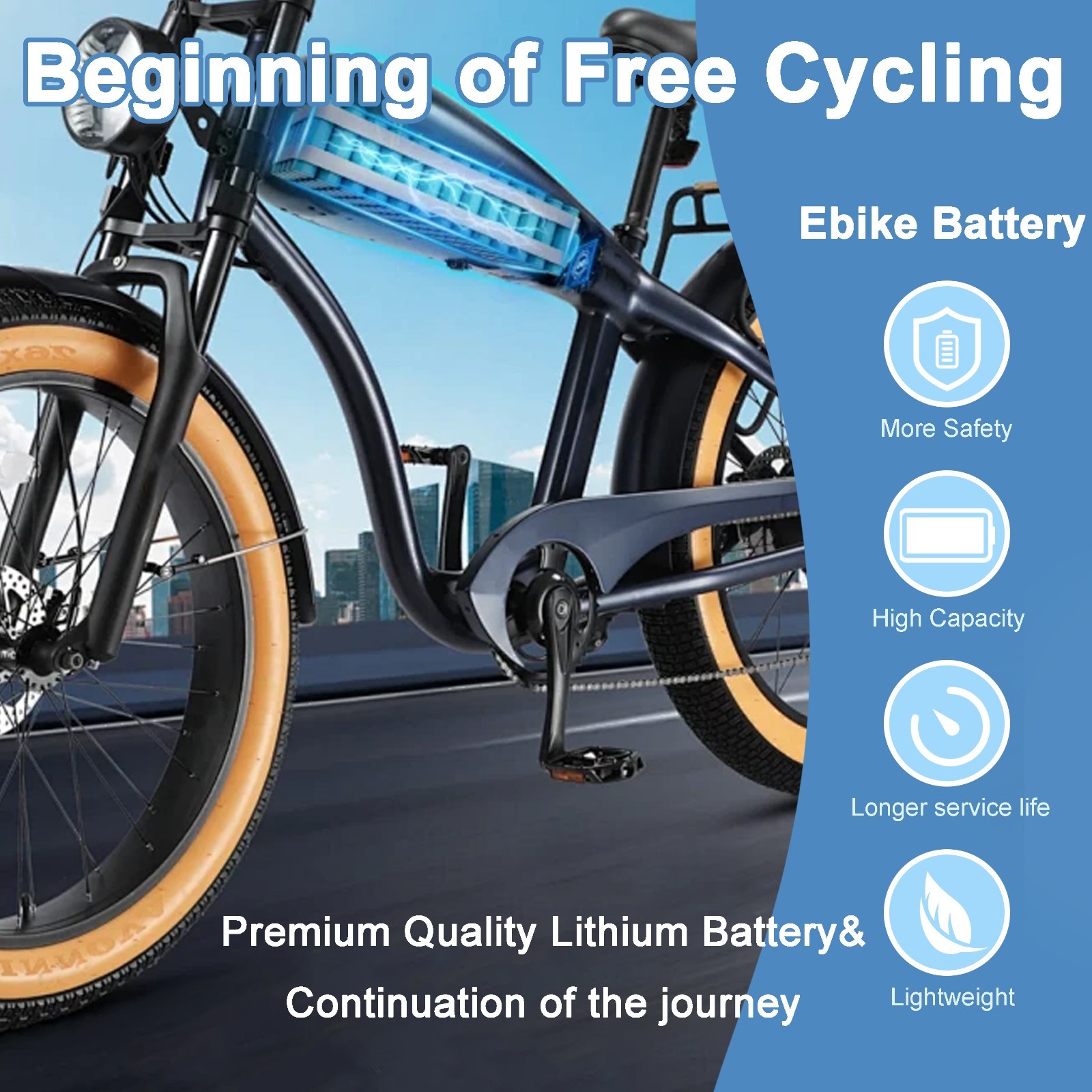 36V 10Ah/14Ah/20Ah Lithium battery 36 volt battery 100W-1000W Motors for eBike