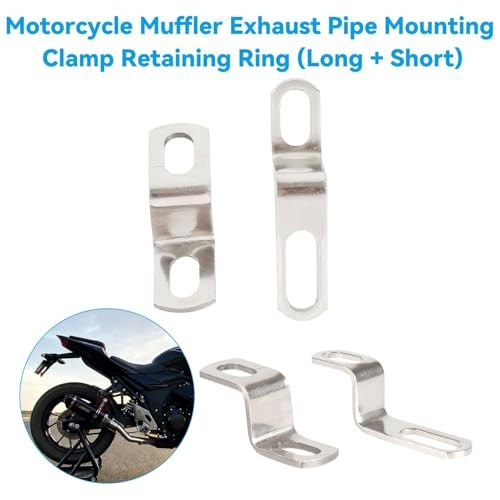 2 Pcs Motorcycle Exhaust Muffler Z‑Bracket Hanger, Connector Z Long + Short