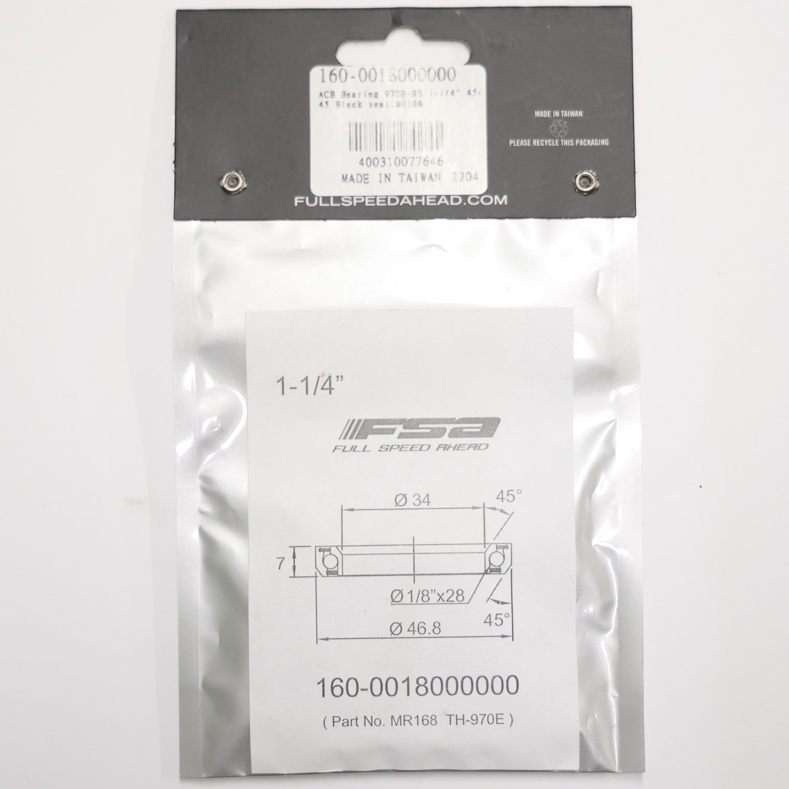 FSA Orbit C-33 Lower Bearing 1-1/4 45×45
