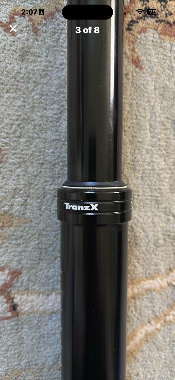 TranzX J23C5 Adjustable Dropper Seatpost 34.9mm x 200mm Aluminum Black