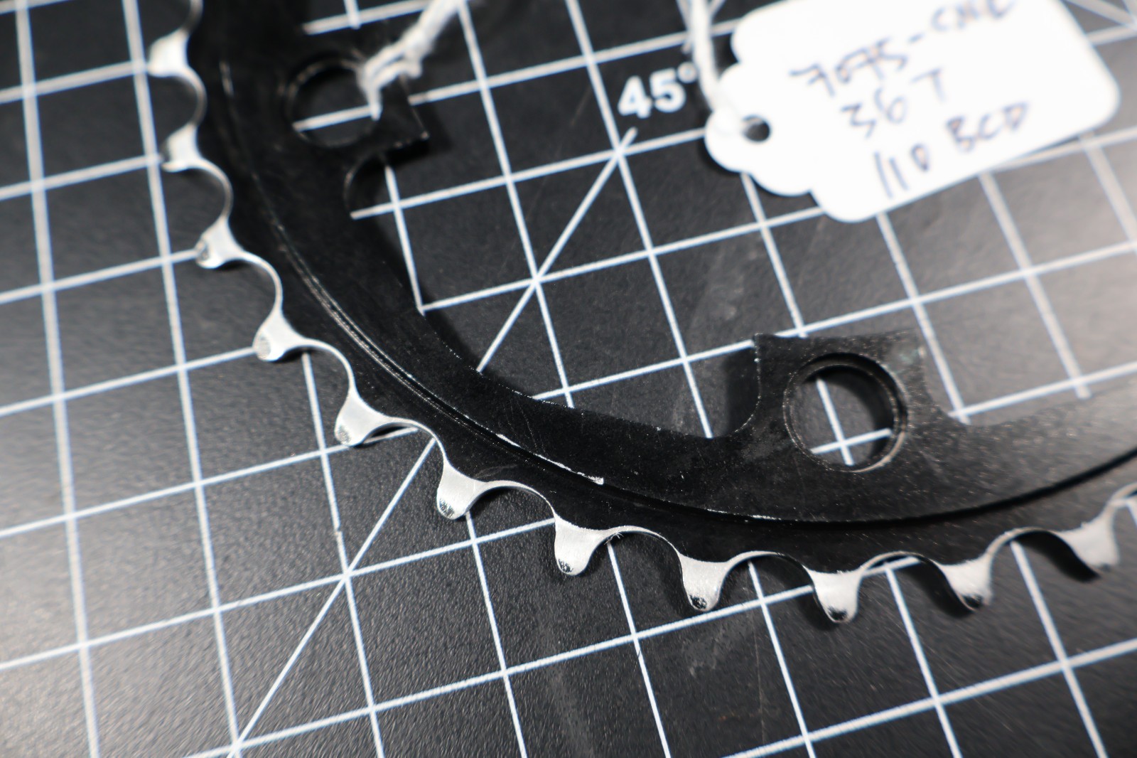 7075-CNC 36t 110 BCD 5-Arm Bicycle Bike Chainring Black 7075 T-6 Alloy