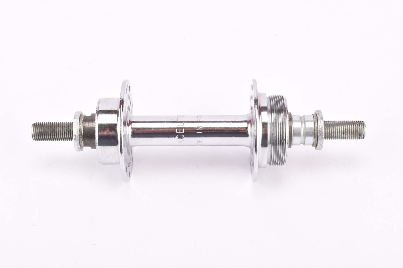 NOS Moyeux Exceltoo Chrome plated steel rear Hub with english thread