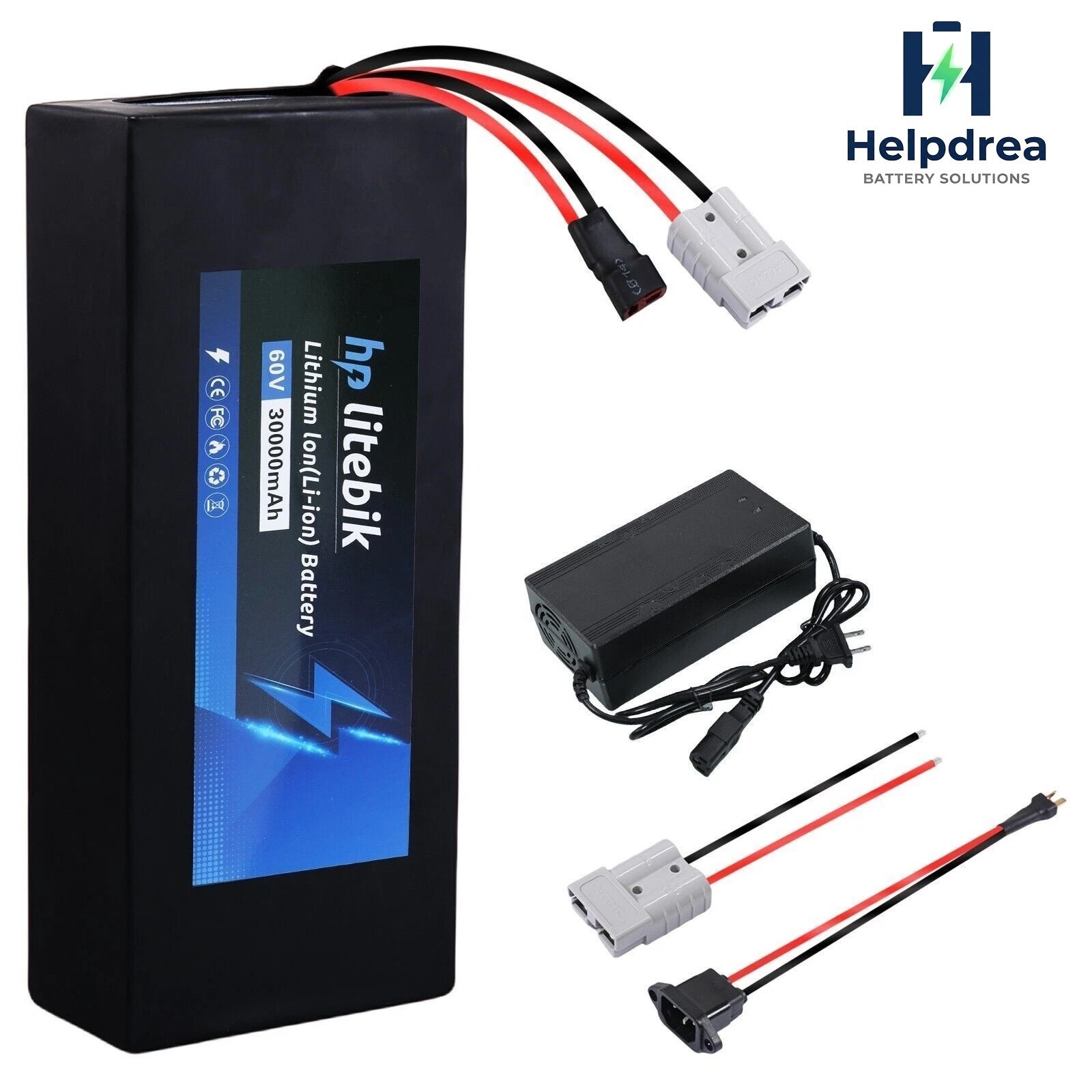 60V Ebike Battery 30AH Lithium Battery 50A for 200W~3000W Electric Bicycle Bike