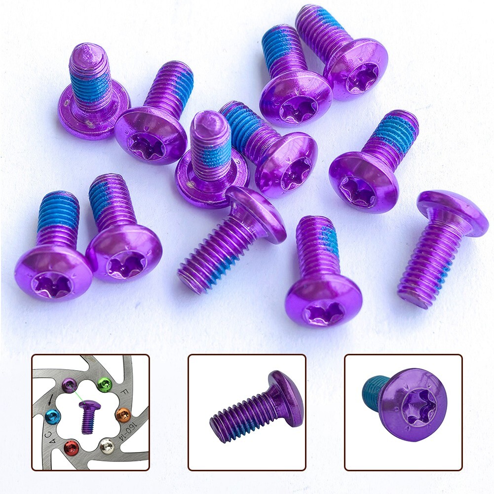 High Carbon Steel T25 Torx For Rotor Screws for MTB Bike Disc Brake Pack of 12